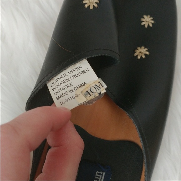 Vintage Hunters Run Wooden Leather Clogs Mules - Picture 3 of 6